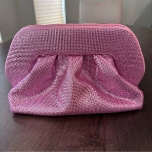 Themoirè Tia Clutch Purse Iridescent Pink Sparkly Bling Themoire Bag